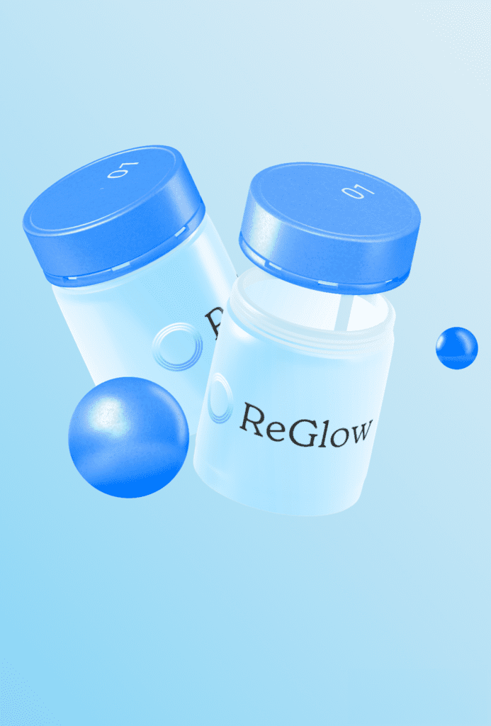 ReGlow bottles mockup